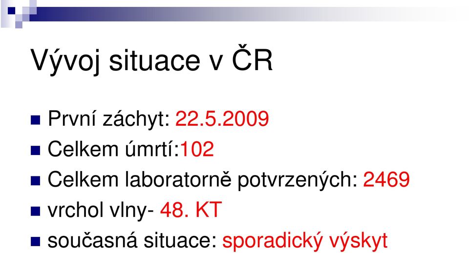 laboratorně potvrzených: 2469 vrchol