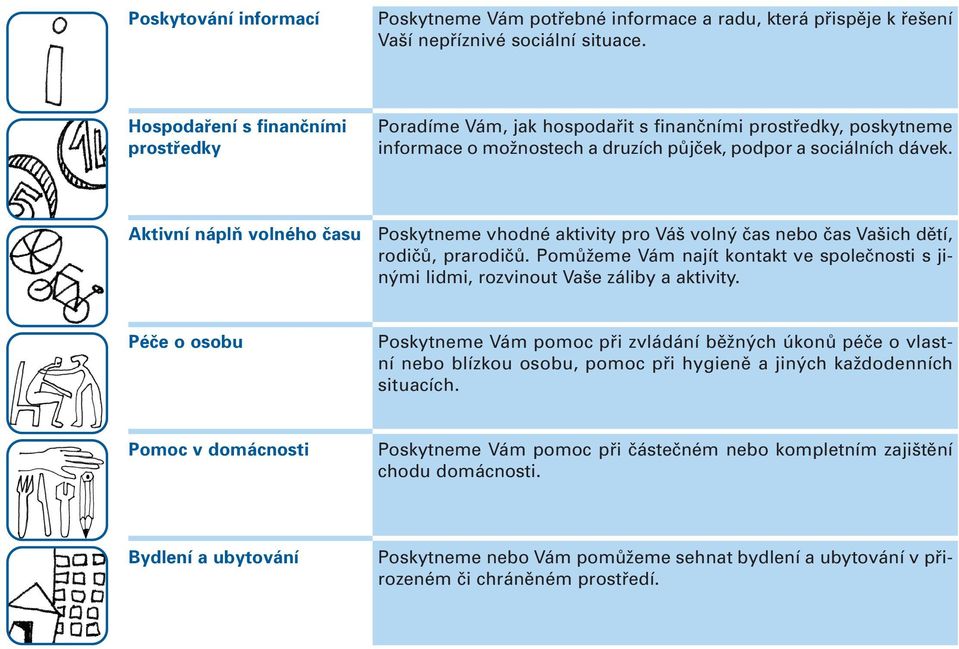 Aktivní náplà volného ãasu Poskytneme vhodné aktivity pro Vá voln ãas nebo ãas Va ich dûtí, rodiãû, prarodiãû.