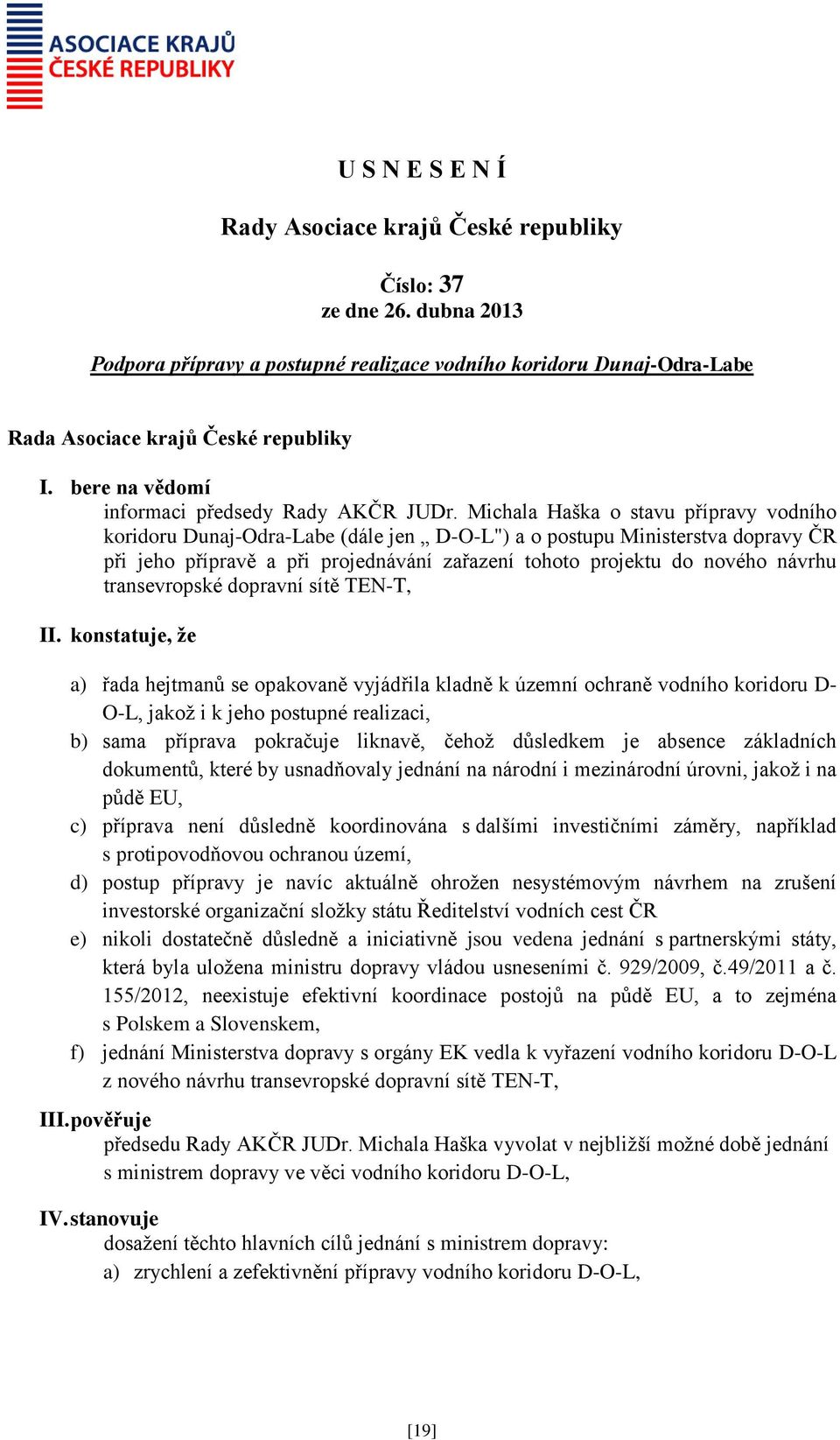 transevropské dopravní sítě TEN-T, II.