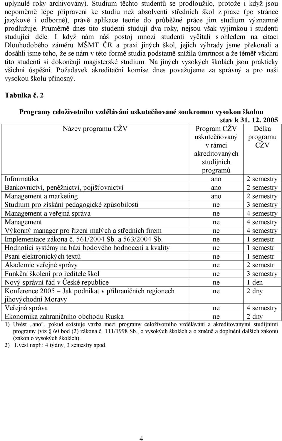 průběžné práce jim studium významně prodlužuje. Průměrně dnes tito studenti studují dva roky, nejsou však výjimkou i studenti studující déle.