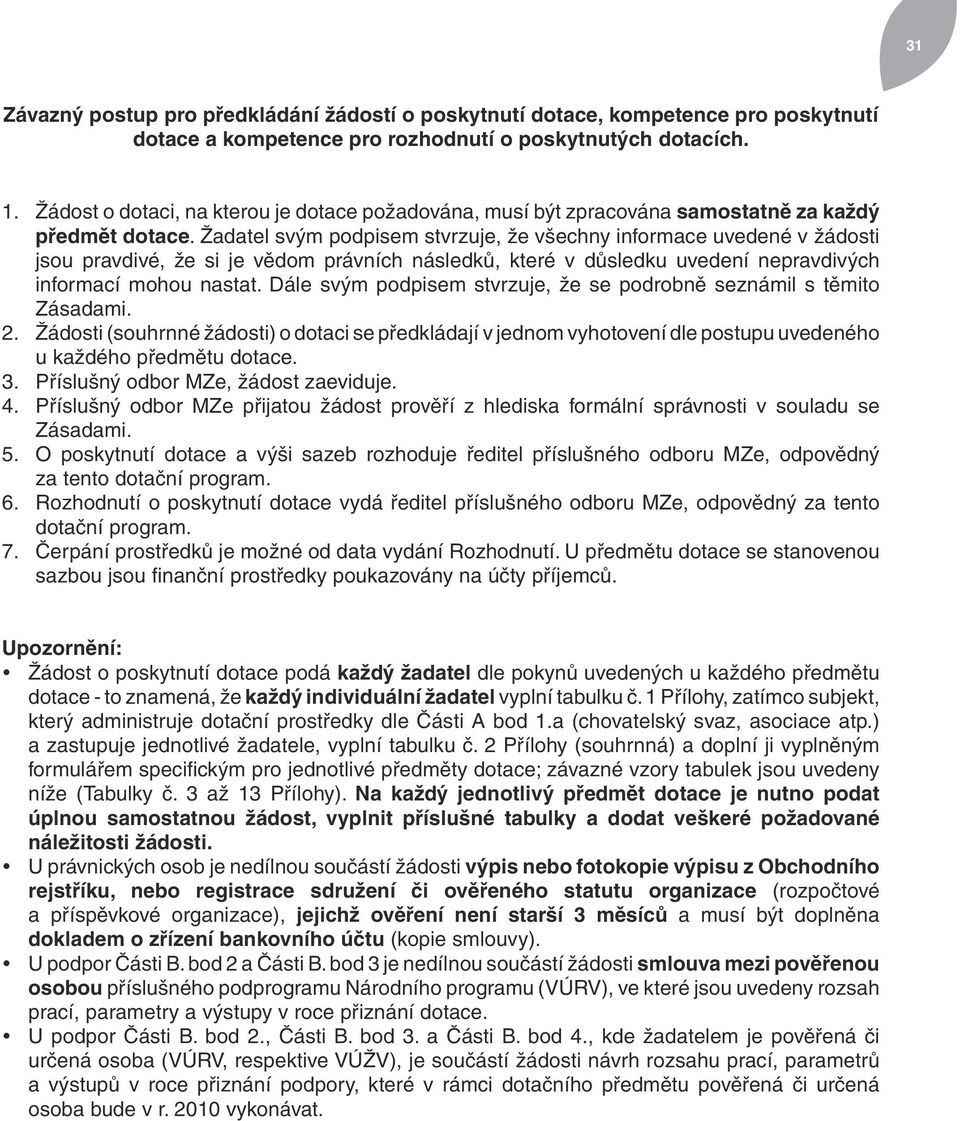 Žadatel svým podpisem stvrzuje, že všechny informace uvedené v žádosti jsou pravdivé, že si je vědom právních následků, které v důsledku uvedení nepravdivých informací mohou nastat.