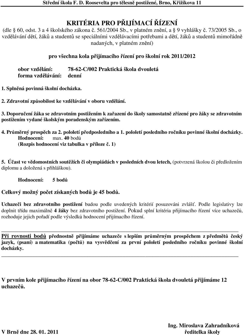 matematika (počtů) na vysvědčení za první pololetí posledního ročníku povinné školní