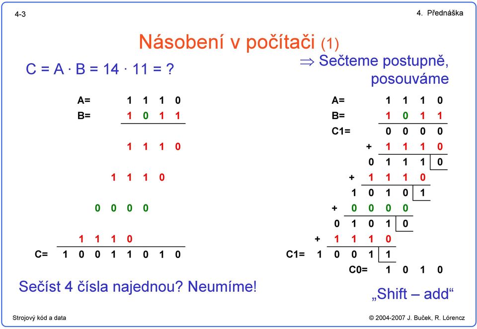 C= + + + + C= B= A= Sečíst 4 čísla najednou?