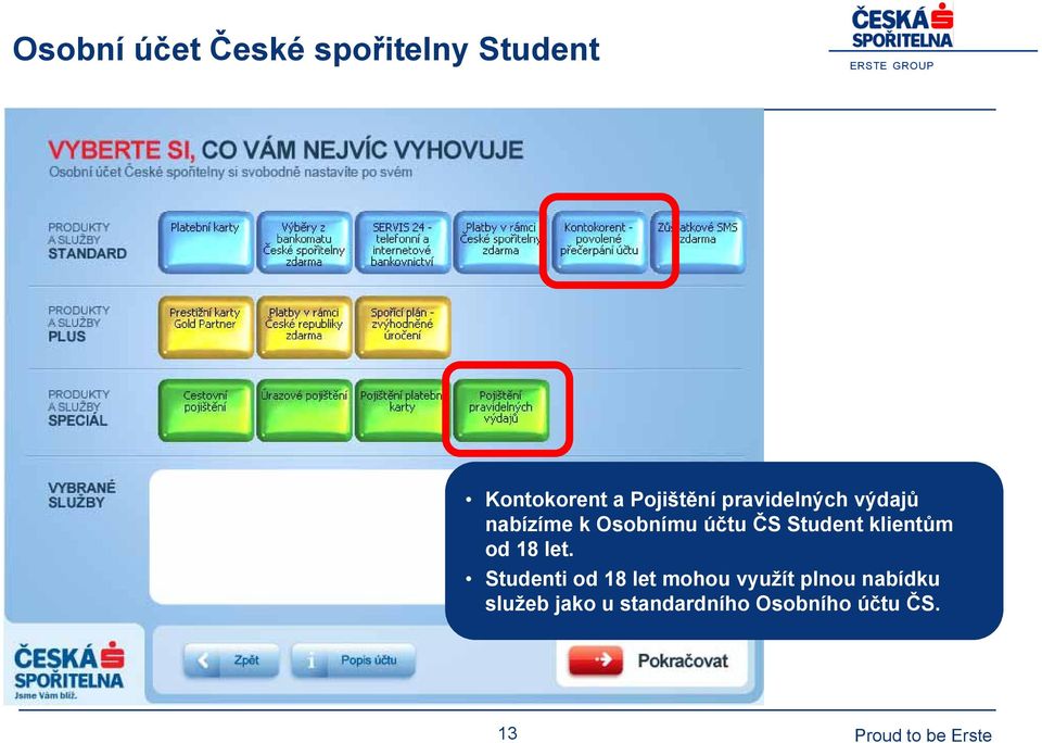 Student klientům od 18 let.