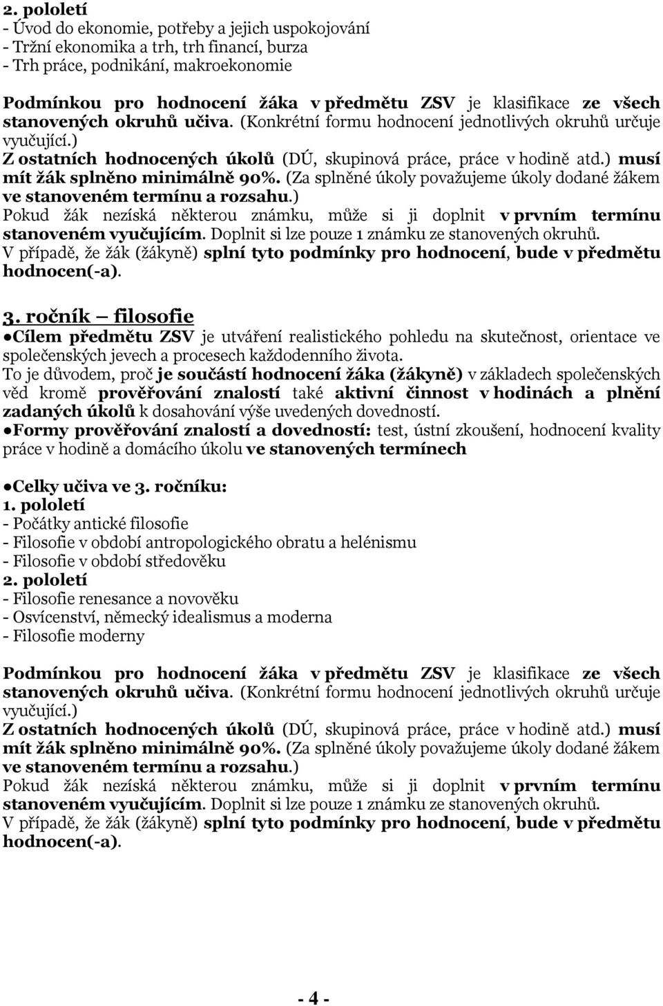 ) Pokud žák nezíská některou známku, může si ji doplnit v prvním termínu stanoveném vyučujícím. Doplnit si lze pouze 1 známku ze stanovených okruhů.