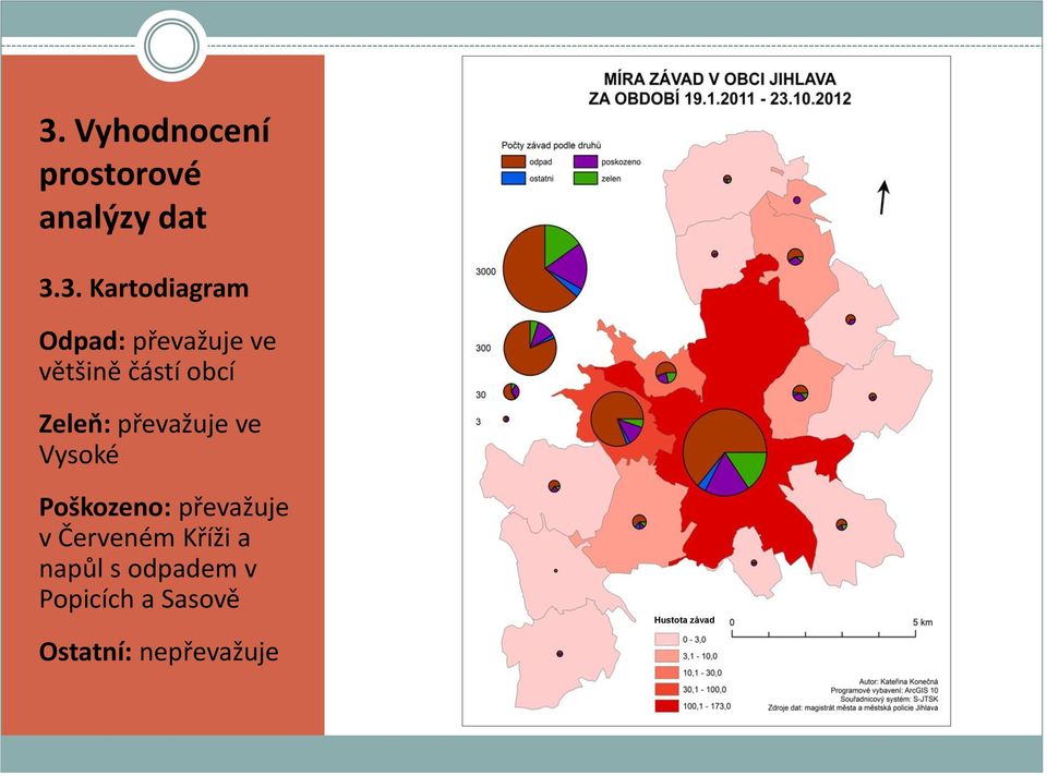 ve Vysoké Poškozeno: převažuje v Červeném Kříži a napůl s