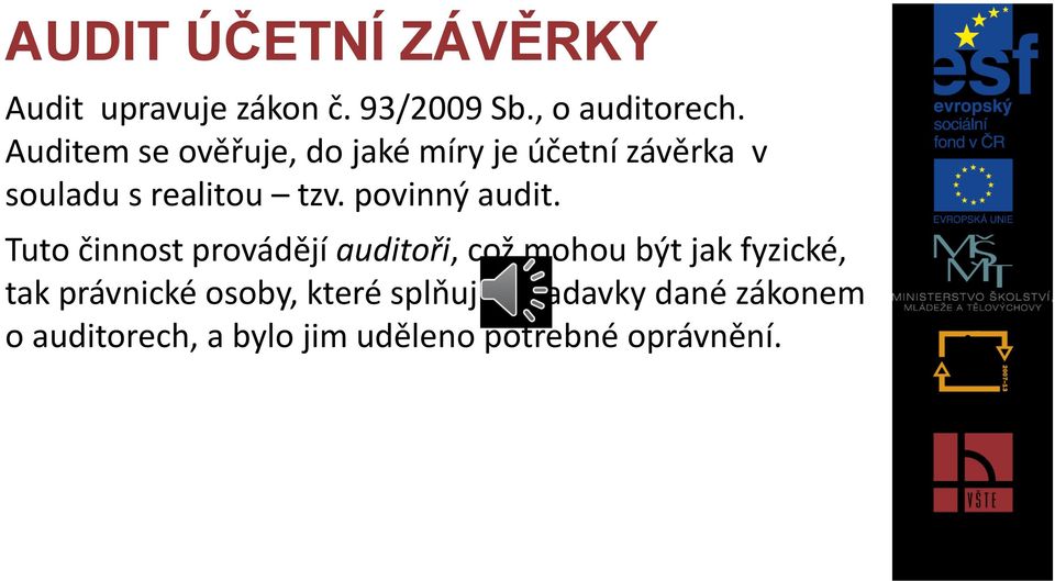 povinný audit.