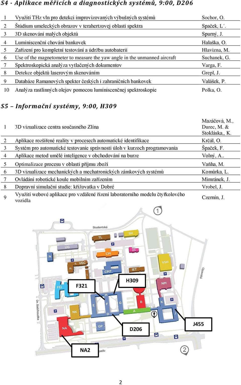 5 Zařízení pro kompletní testování a údržbu autobaterií Hlavizna, M. 6 Use of the magnetometer to measure the yaw angle in the unmanned aircraft Suchanek, G.