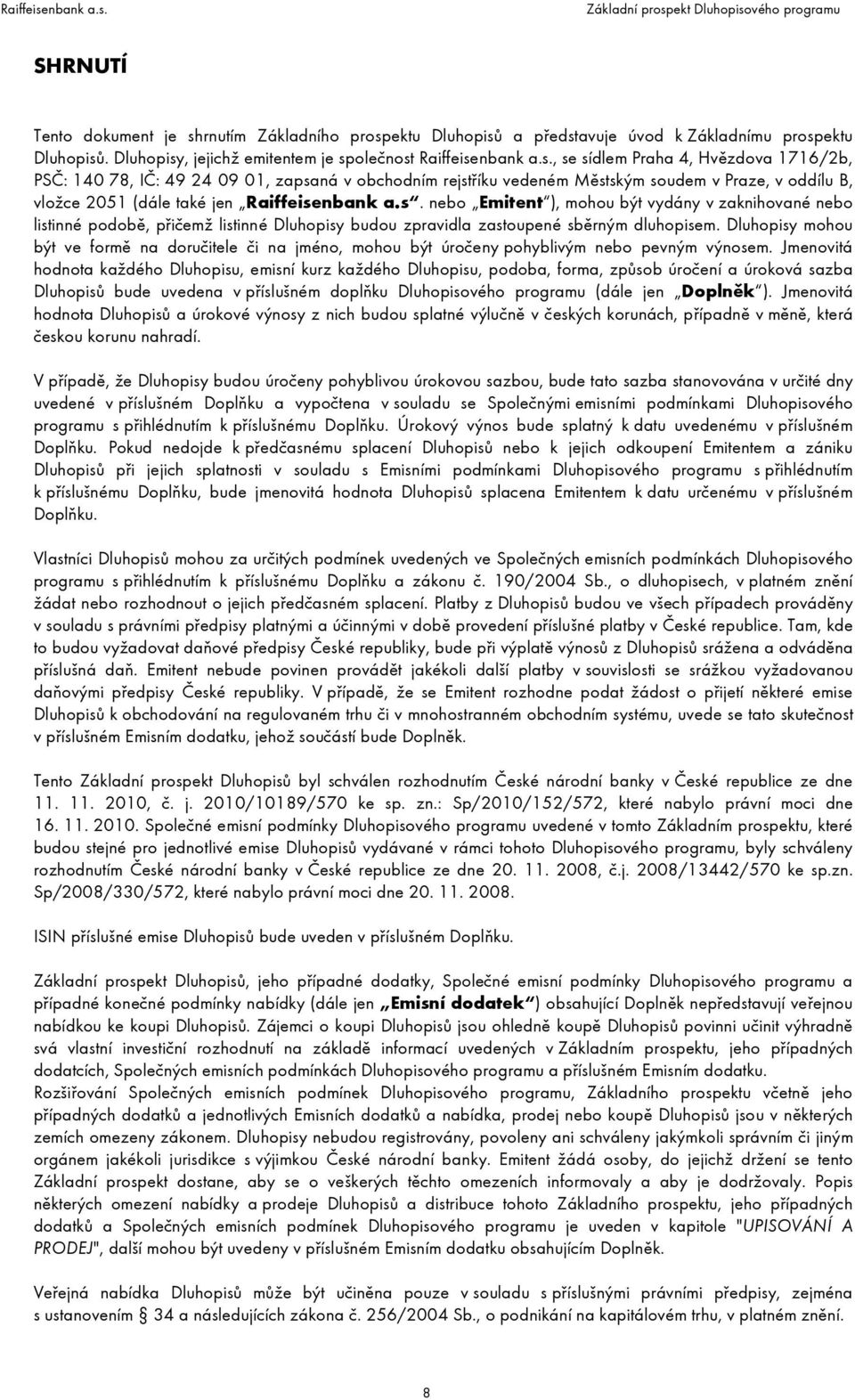 ektu Dluhopisů