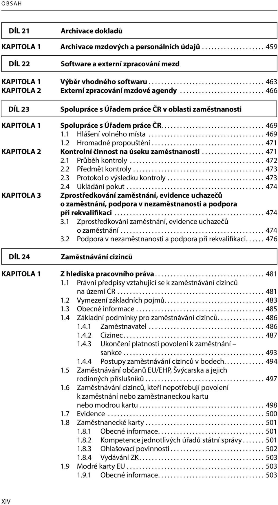 ................................ 469 1.1 Hlášení volného místa..................................... 469 1.2 Hromadné propouštění.................................... 471 KAPITOLA 2 Kontrolní činnost na úseku zaměstnanosti.