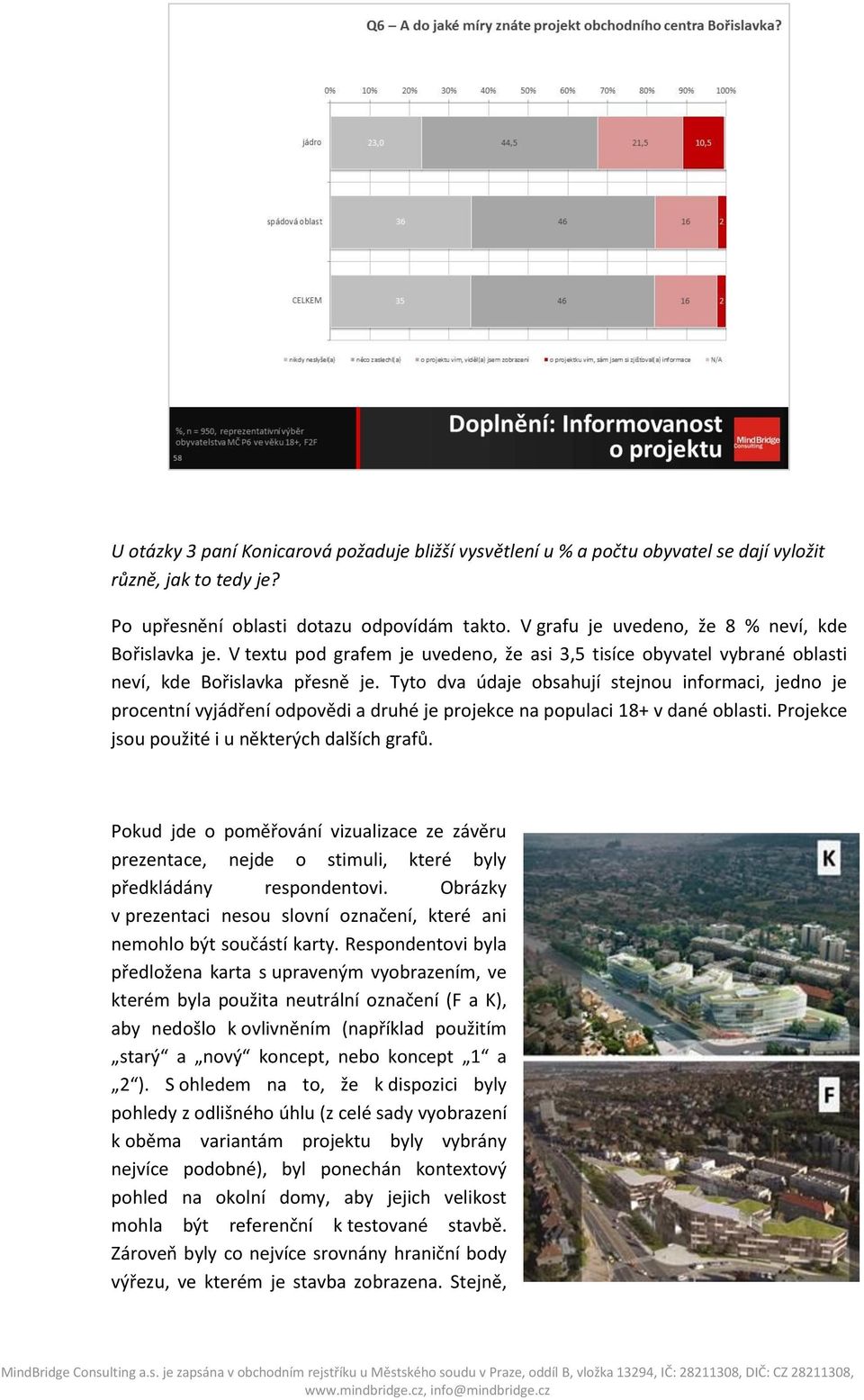 Tyto dva údaje obsahují stejnou informaci, jedno je procentní vyjádření odpovědi a druhé je projekce na populaci 18+ v dané oblasti. Projekce jsou použité i u některých dalších grafů.