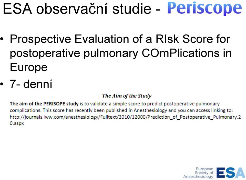 Score for postoperative pulmonary