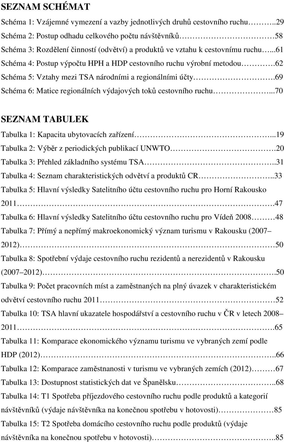 ..61 Schéma 4: Postup výpočtu HPH a HDP cestovního ruchu výrobní metodou.62 Schéma 5: Vztahy mezi TSA národními a regionálními účty.69 Schéma 6: Matice regionálních výdajových toků cestovního ruchu.