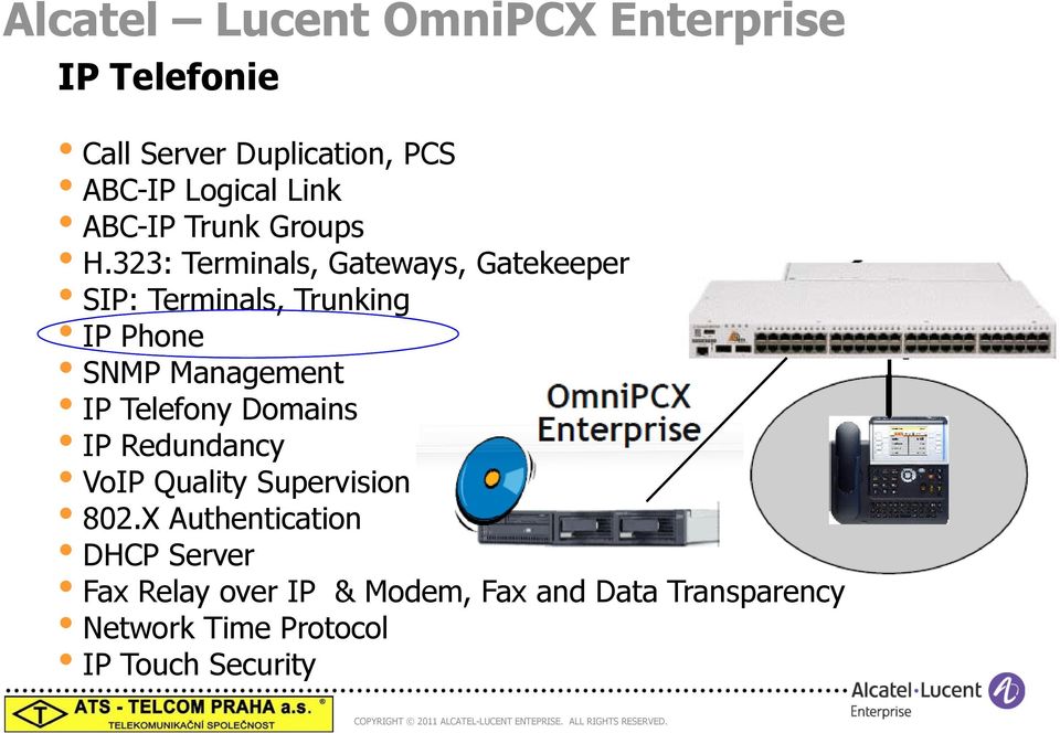 IP Telefony Domains IP Redundancy VoIP Quality Supervision 802.