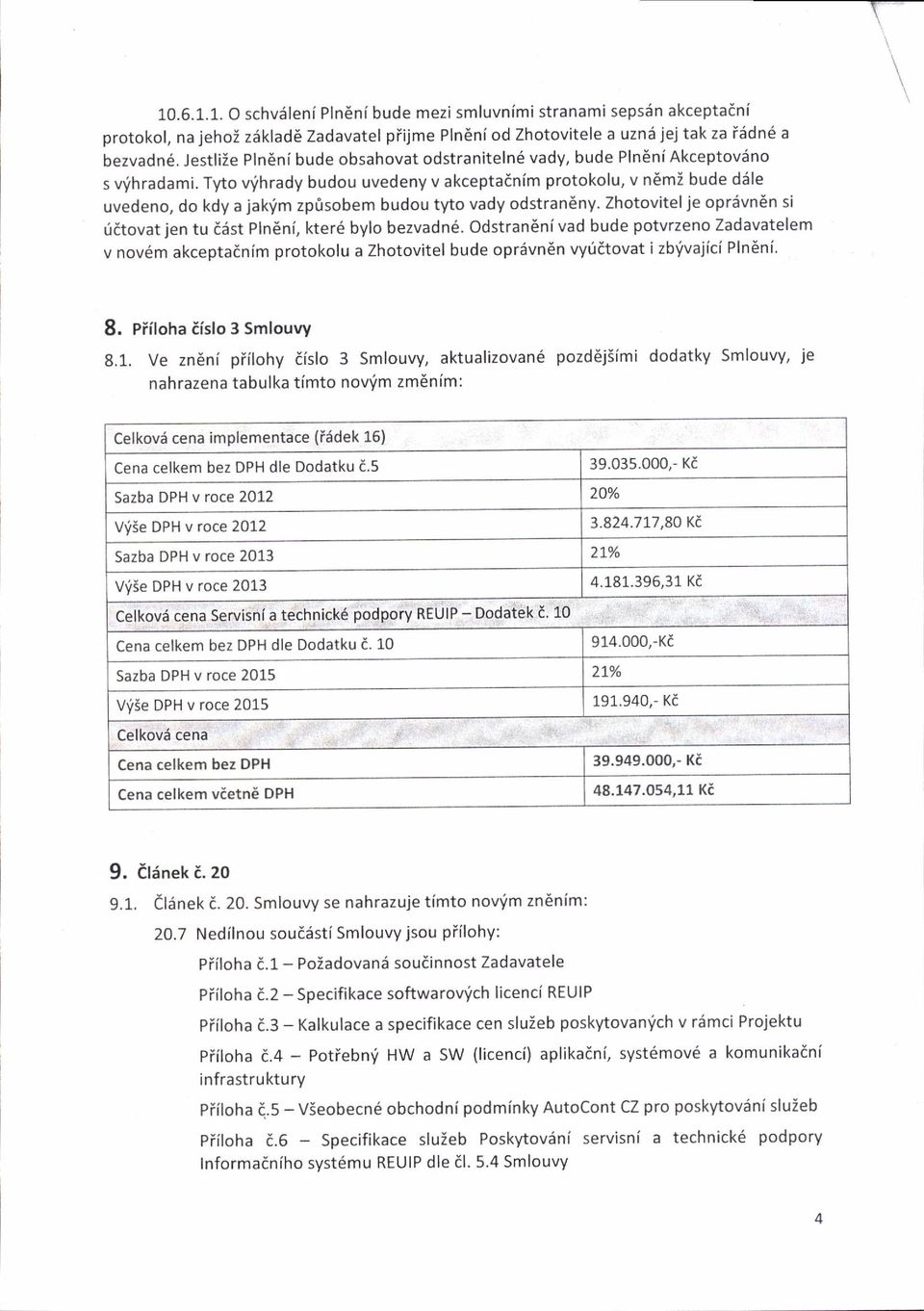 Tyto vlihrady budou uvedeny v akceptainim protokolu, v n6mi bude ddle uvedeno, do kdy a jaklim zp0sobem budou tyto vady odstran6ny.