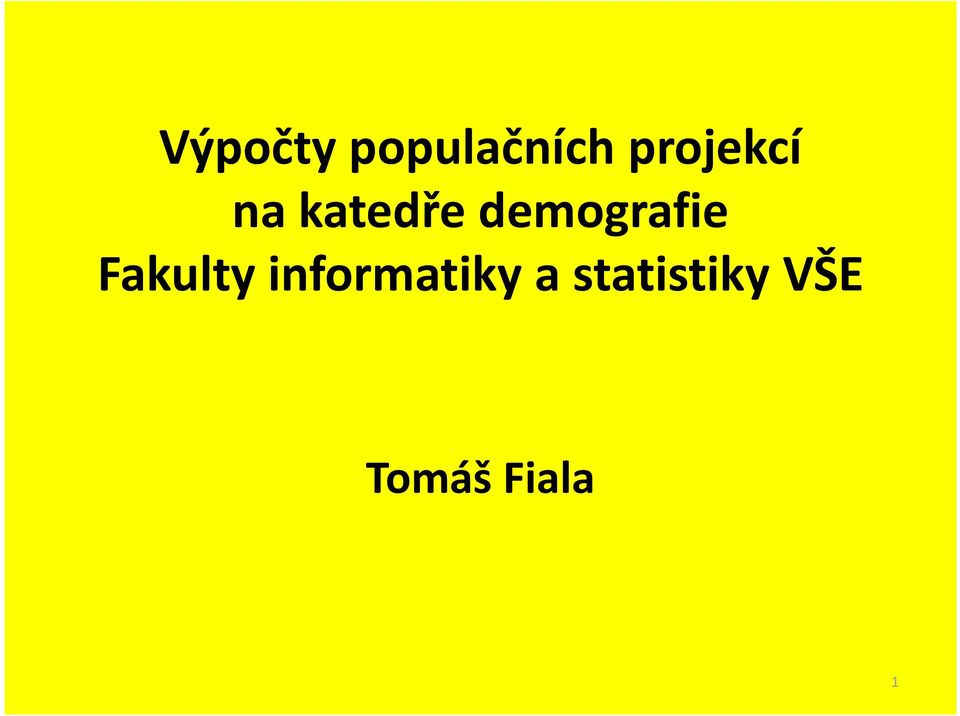 demografie Fakuly