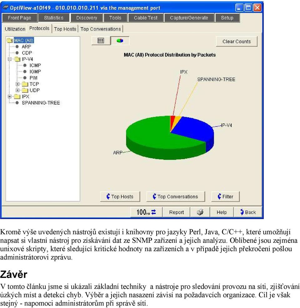 Oblíbené jsou zejména unixové skripty, které sledující kritické hodnoty na zařízeních a v případě jejich překročení pošlou administrátorovi