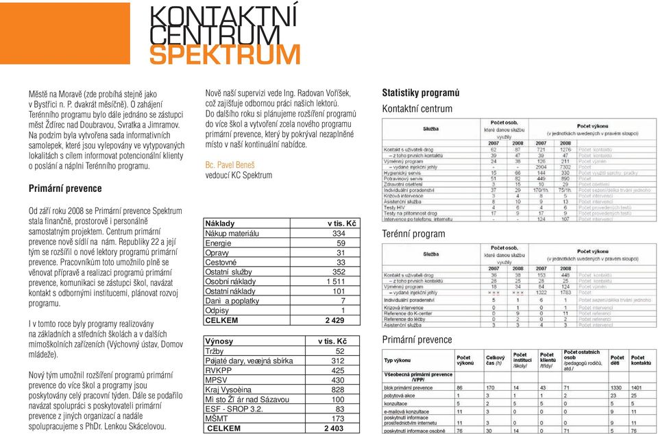 Na podzim byla vytvoøena sada informativních samolepek, které jsou vylepovány ve vytypovaných lokalitách s cílem informovat potencionální klienty o poslání a náplni Terénního programu.