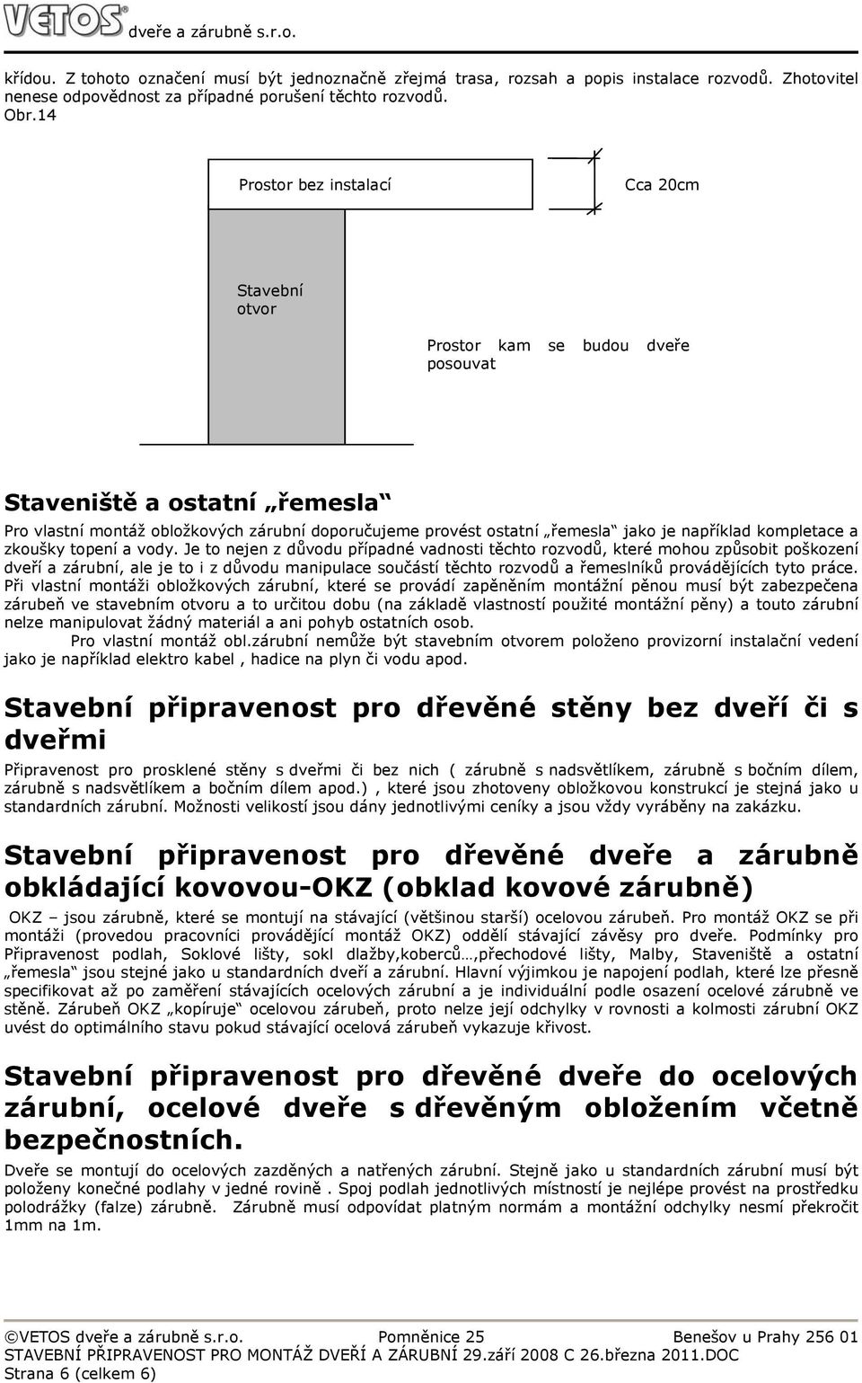 kompletace a zkoušky topení a vody.