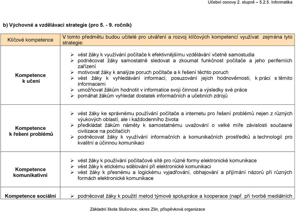 vzdělávání včetně samostudia podněcovat žáky samostatně sledovat a zkoumat funkčnost počítače a jeho periferních zařízení motivovat žáky k analýze poruch počítače a k řešení těchto poruch vést žáky k