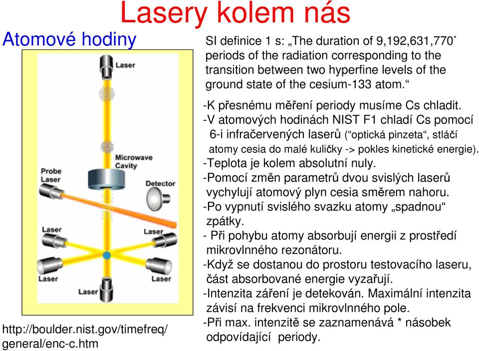 -K přesnému měření periody musíme Cs chladit.