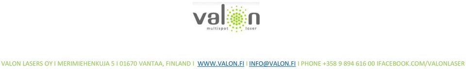 VALON.FI I INFO@VALON.