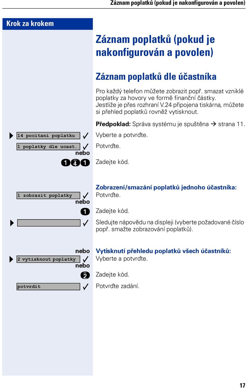 24 připjena tiskárna, můžete si přehled pplatků rvněž vytisknut. 14 pcitani pplatku 1 pplatky dle ucast.