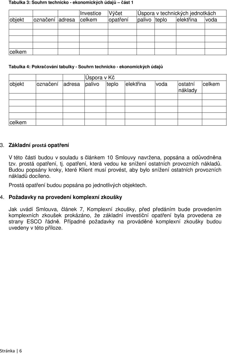 Základní prostá opatření V této části budou v souladu s článkem 10 Smlouvy navržena, popsána a odůvodněna tzv. prostá opatření, tj. opatření, která vedou ke snížení ostatních provozních nákladů.