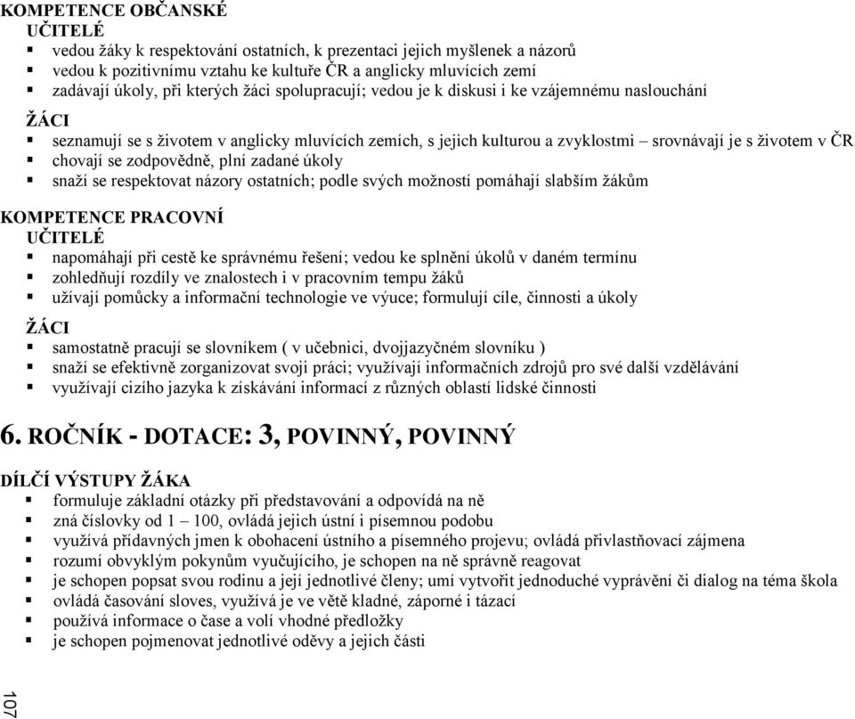 plní zadané úkoly snaží se respektovat názory ostatních; podle svých možností pomáhají slabším žákům KOMPETENCE PRACOVNÍ napomáhají při cestě ke správnému řešení; vedou ke splnění úkolů v daném