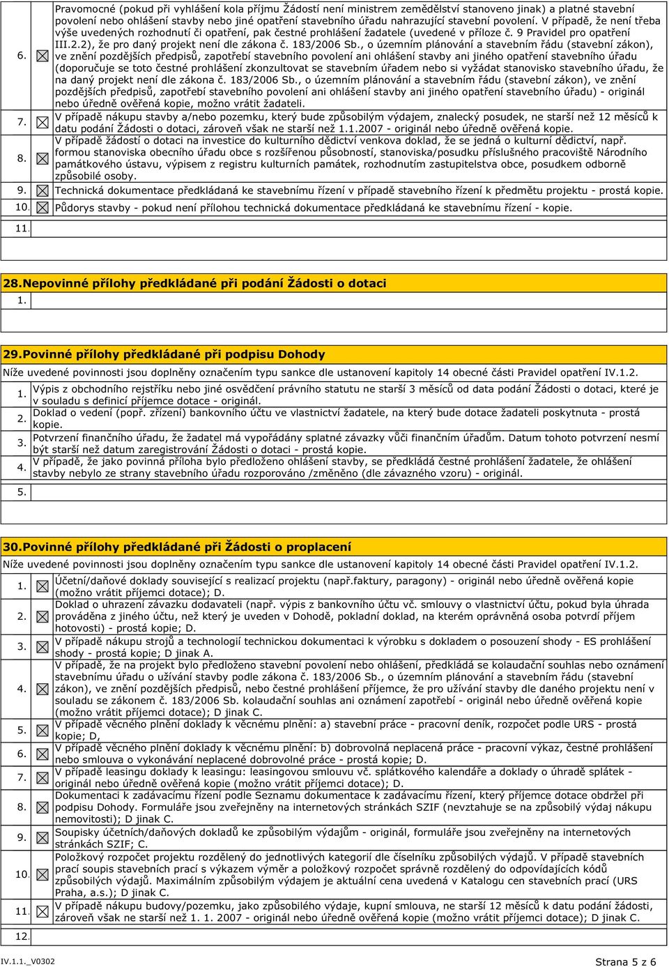 2), že pro daný projekt není dle zákona č. 183/2006 Sb.