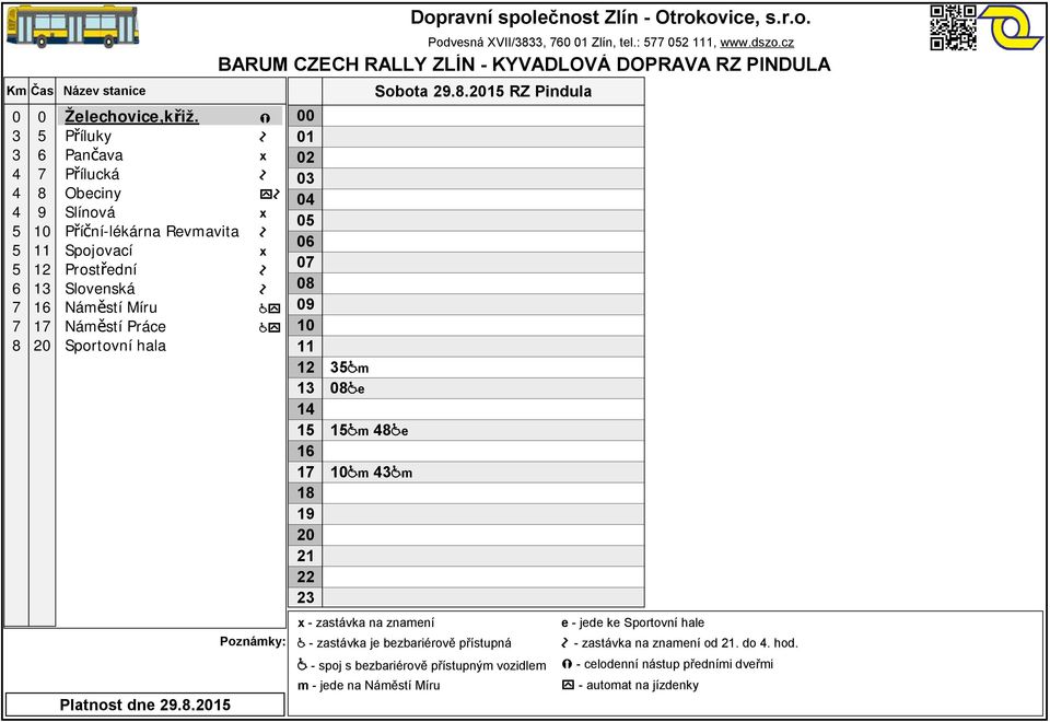 vozidlem m - jede na Náměstí Míru Podvesná XVII/8, Zlín, tel.:, www.dszo.
