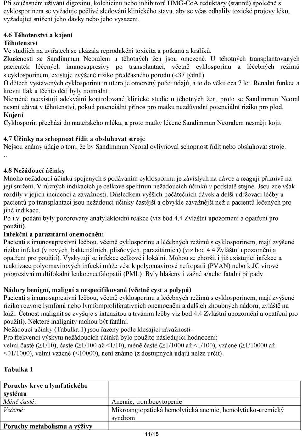 Zkušenosti se Sandimmun Neoralem u těhotných žen jsou omezené.