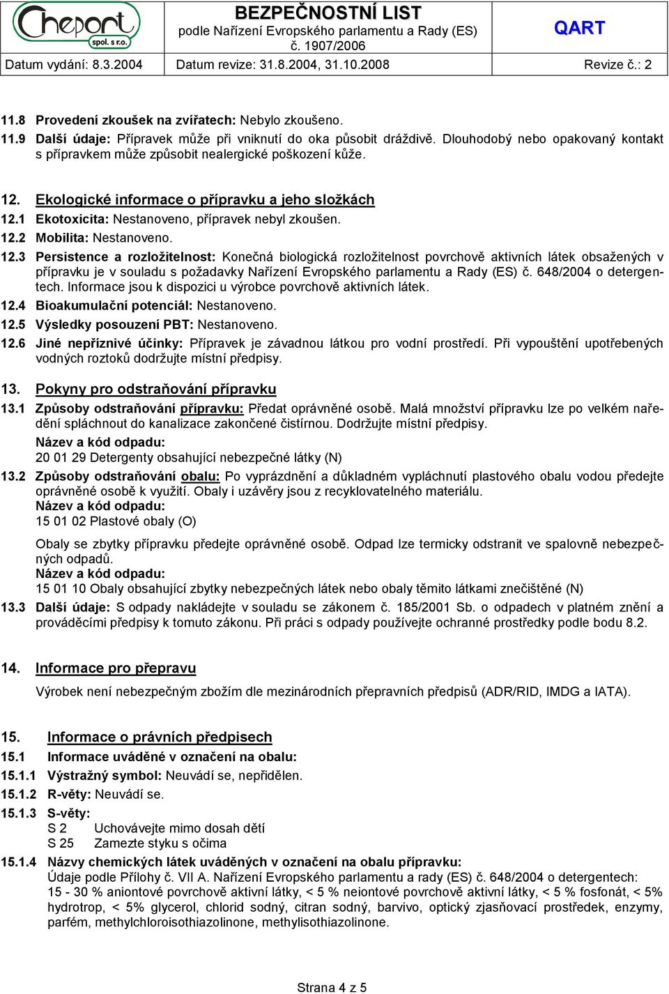 12.2 Mobilita: Nestanoveno. 12.