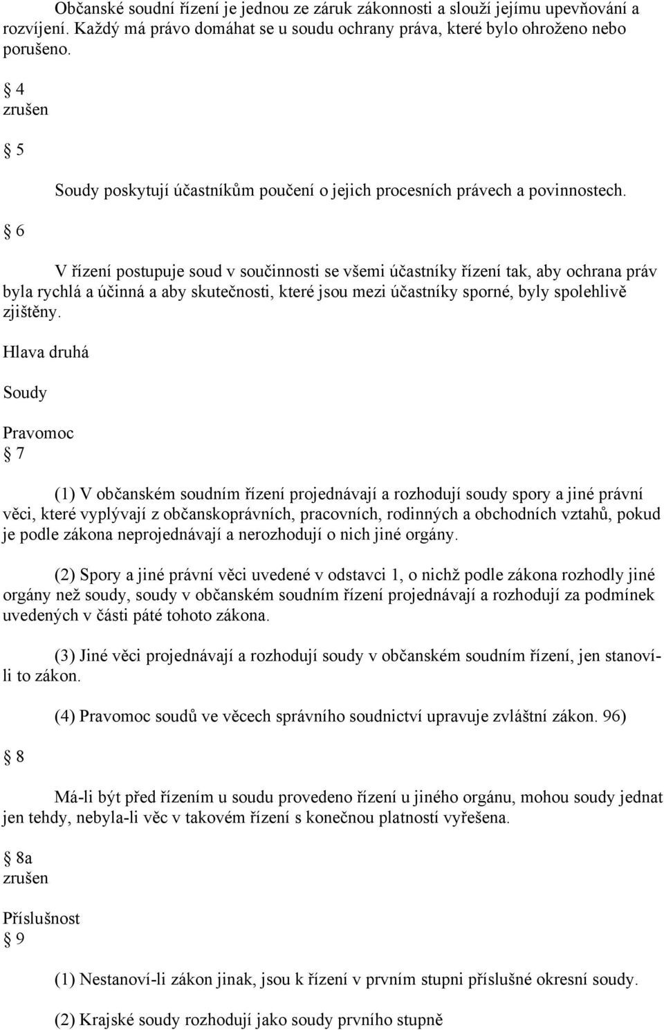 V řízení postupuje soud v součinnosti se všemi účastníky řízení tak, aby ochrana práv byla rychlá a účinná a aby skutečnosti, které jsou mezi účastníky sporné, byly spolehlivě zjištěny.