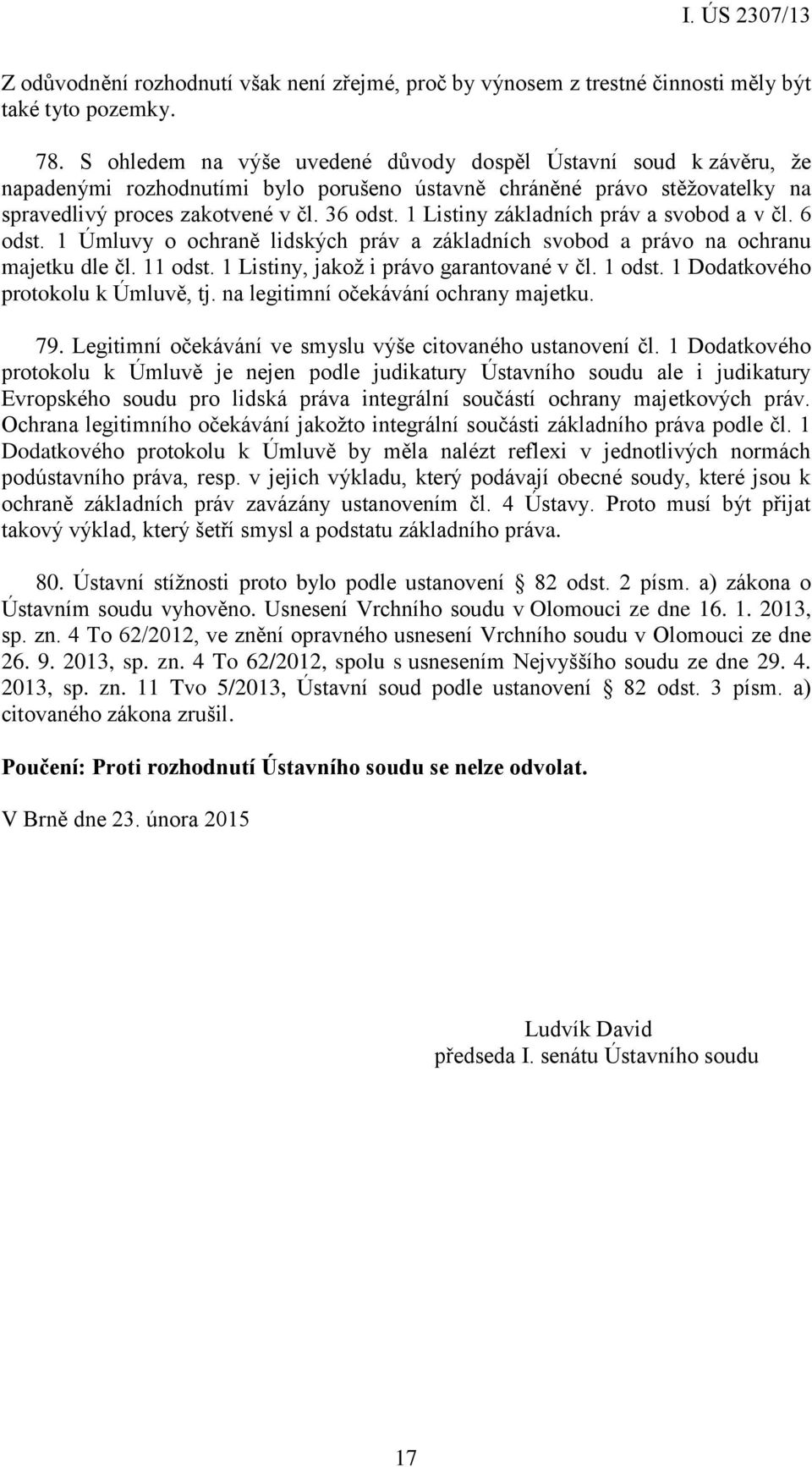Česká republika NÁLEZ Ústavního soudu. Jménem republiky - PDF Free Download