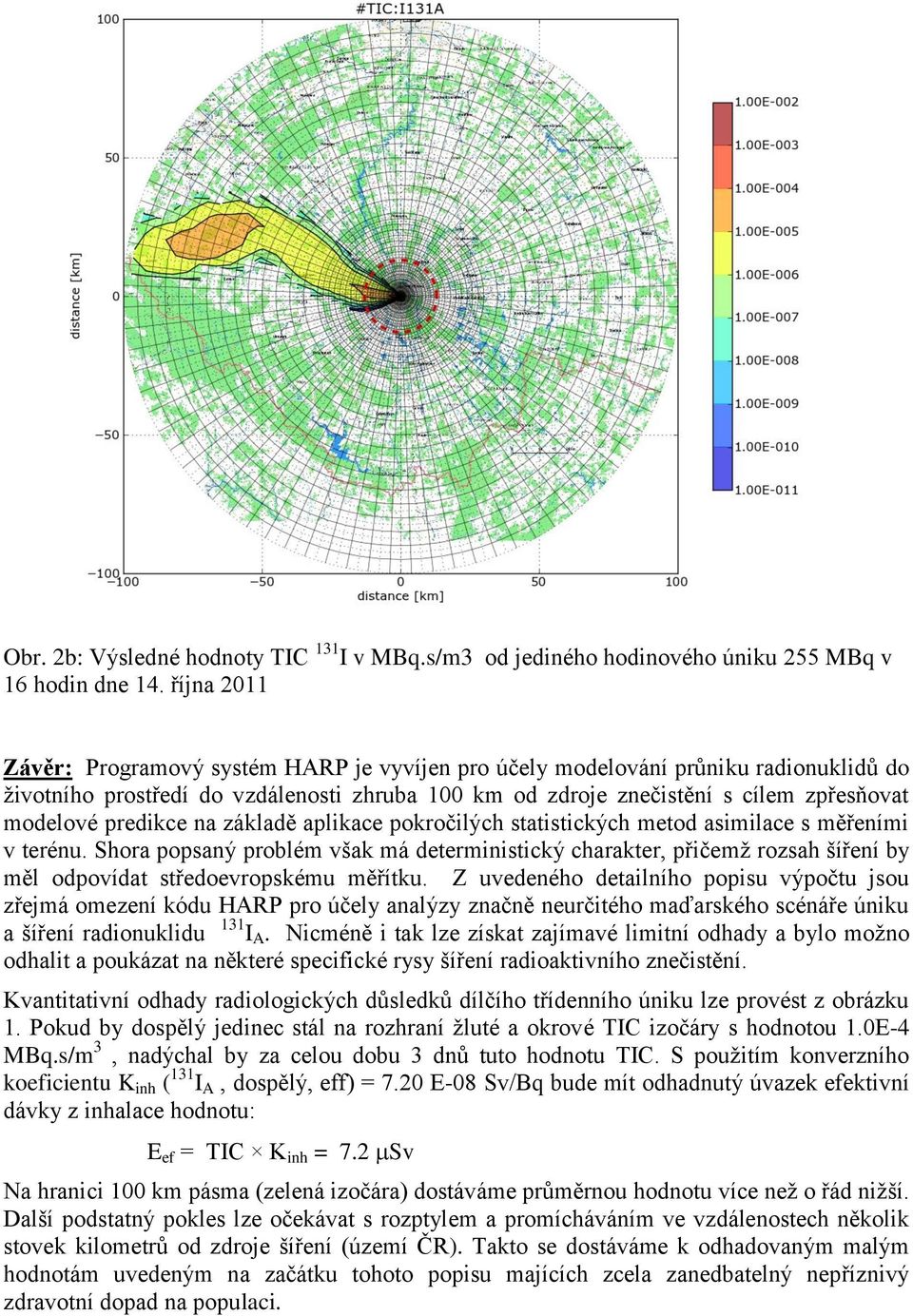 predikce na základě aplikace pokročilých statistických metod asimilace s měřeními v terénu.