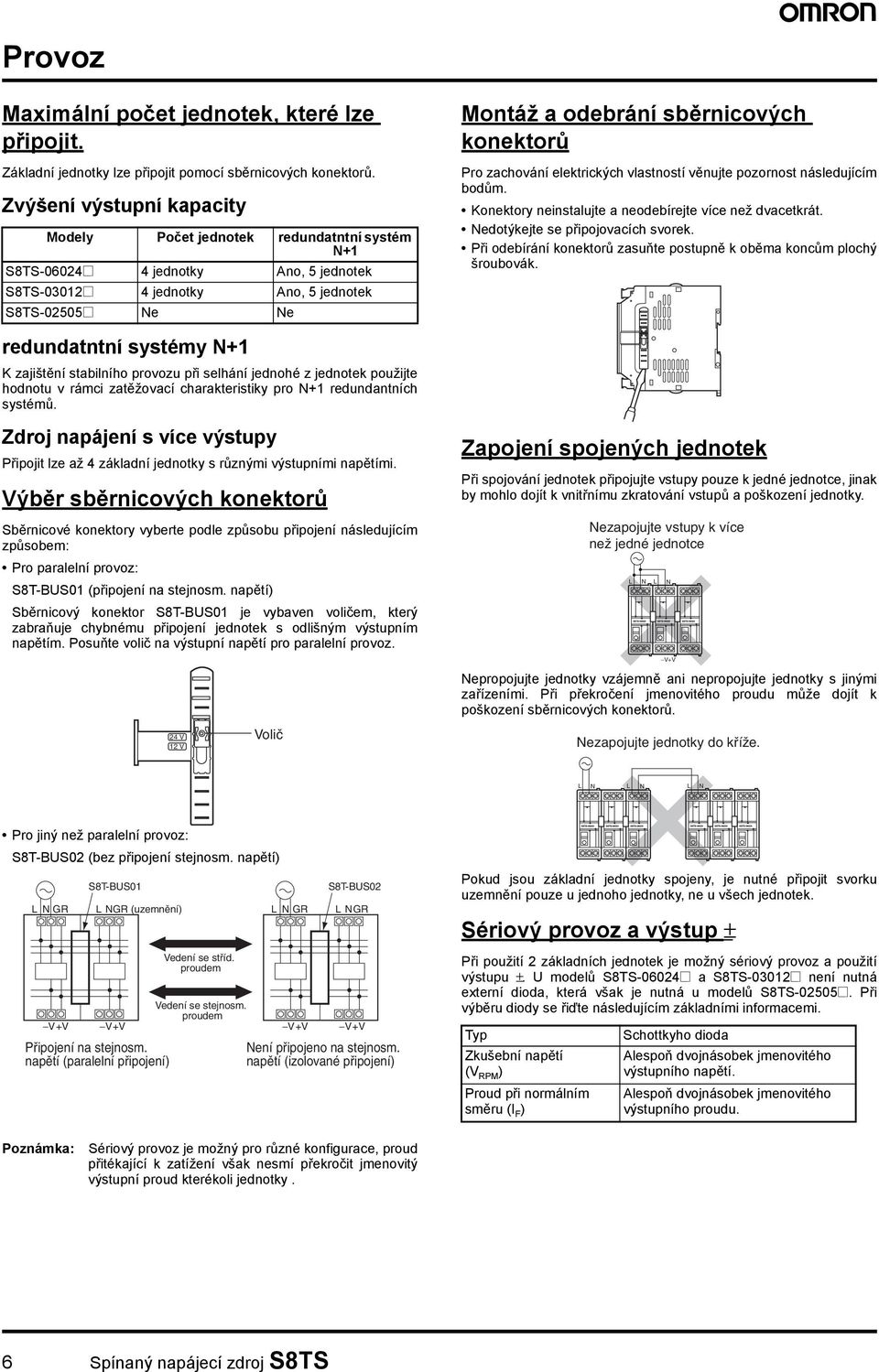 konektorů Pro zachování elektrických vlastností věnujte pozornost následujícím bodům. Konektory neinstalujte a neodebírejte více než dvacetkrát. Nedotýkejte se připojovacích svorek.