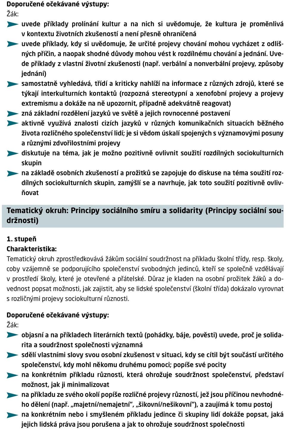 verbální a nonverbální projevy, způsoby jednání) samostatně vyhledává, třídí a kriticky nahlíží na informace z různých zdrojů, které se týkají interkulturních kontaktů (rozpozná stereotypní a