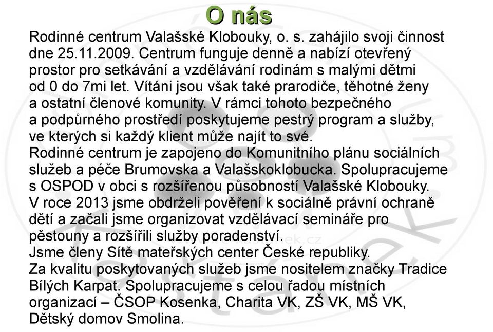 Výroční zpráva Rodinné centrum Valašské Klobouky, o.s. - PDF Free Download