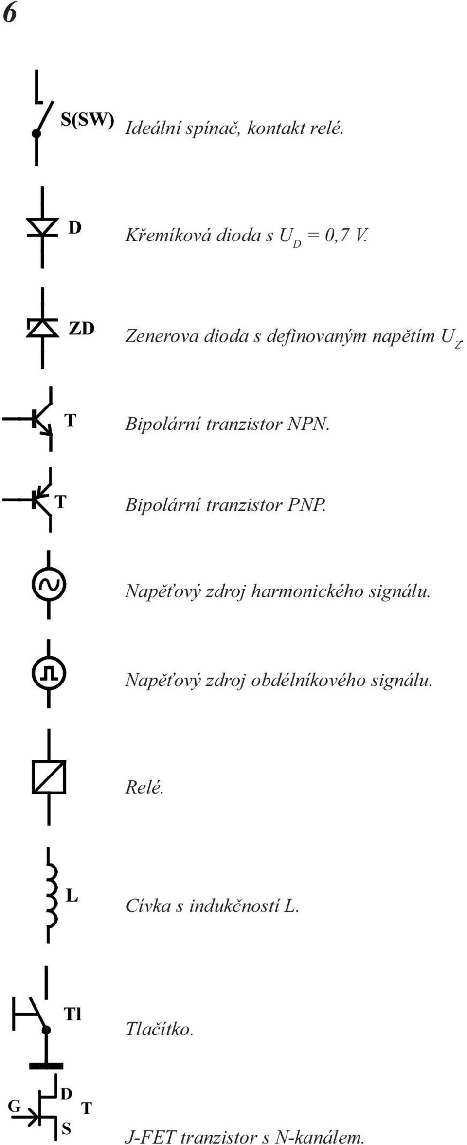 tranzistor PNP Napì ový zdroj harmonického signálu Napì ový zdroj