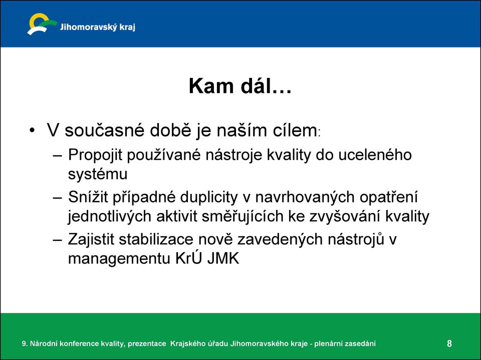 navrhovaných opatření jednotlivých aktivit směřujících ke zvyšování