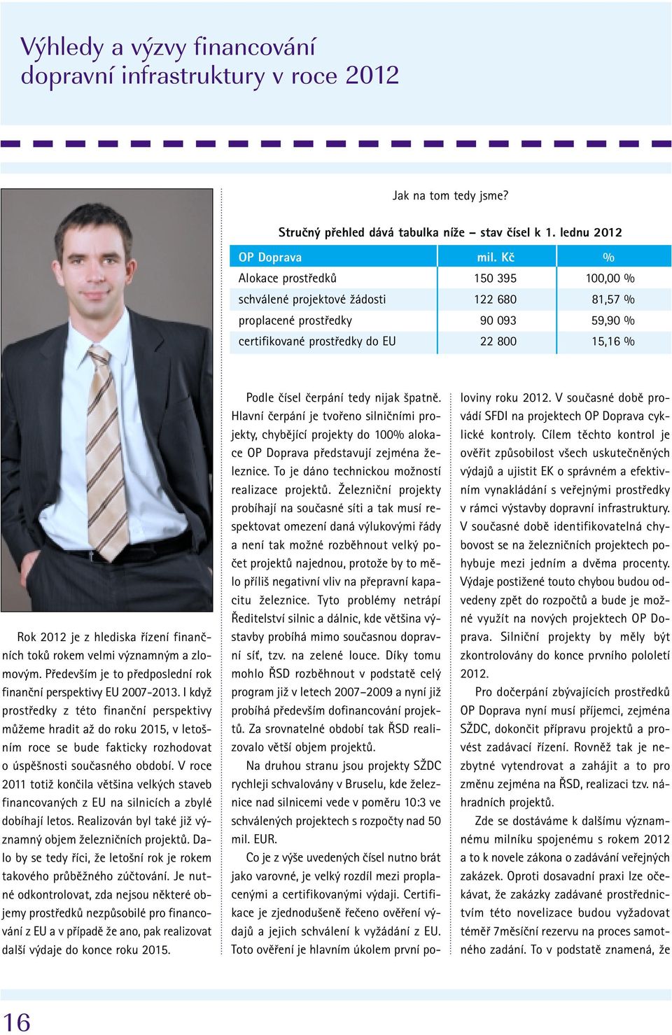 fiízení finanãních tokû rokem velmi v znamn m a zlomov m. Pfiedev ím je to pfiedposlední rok finanãní perspektivy EU 2007-2013.