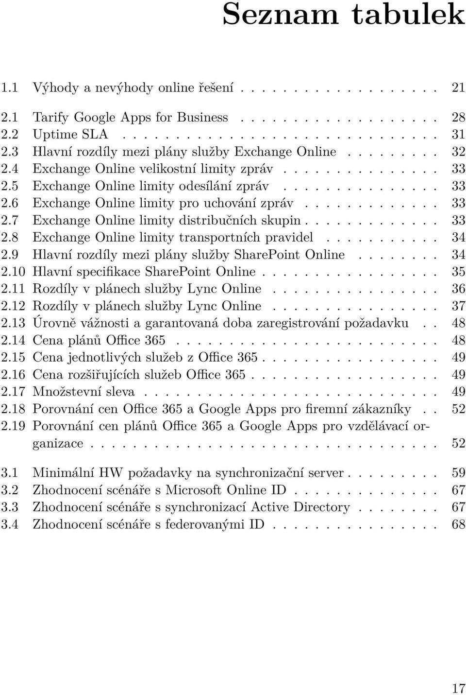 ............ 33 2.7 Exchange Online limity distribučních skupin............. 33 2.8 Exchange Online limity transportních pravidel........... 34 2.9 Hlavní rozdíly mezi plány služby SharePoint Online.