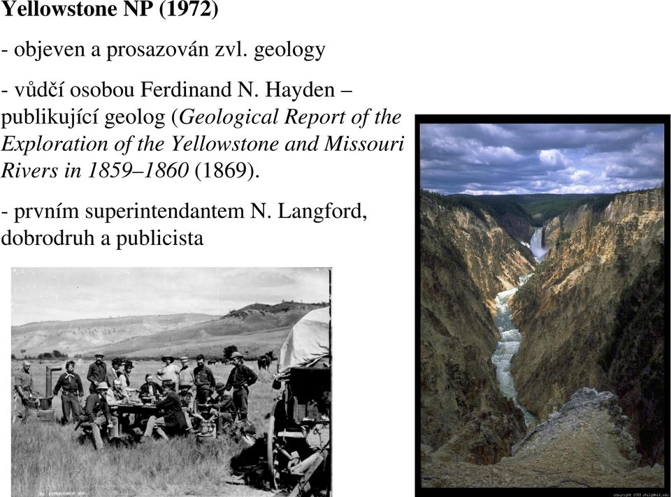 Hayden publikující geolog (Geological Report of the Exploration of