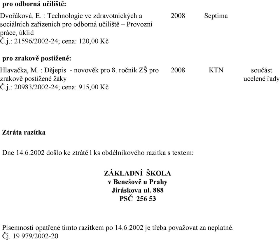 pis - novověk pro 8. ročník ZŠ pro zrakově postižené žáky Č.j.