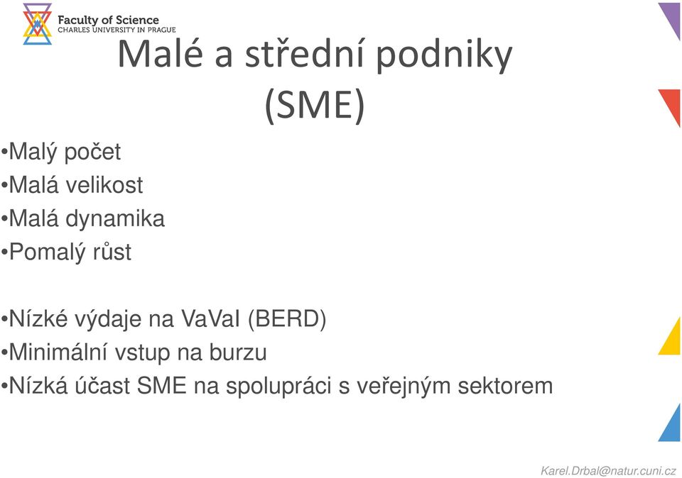 výdaje na VaVaI (BERD) Minimální vstup na