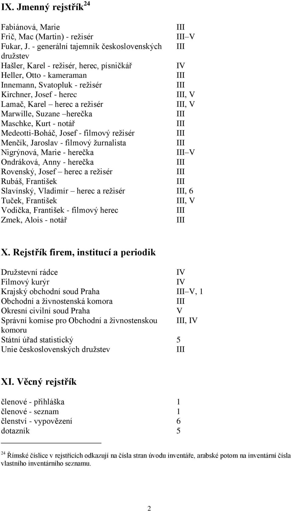 režisér, V Marwille, Suzane herečka Maschke, Kurt - notář Medeotti-Boháč, Josef - filmový režisér Menčík, Jaroslav - filmový žurnalista Nigrýnová, Marie - herečka V Ondráková, Anny - herečka