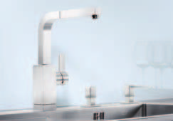 BLANCOLEVOSS Batéria v čistom elegantnom dizajne exkluzívny systémový dizajn od BLANCO SteelArt perfektne zladené na SteelArt výrobky, najmä na BLANCOCLARON, DIVON a FLOWIF nerez, hodvábne lesklá: