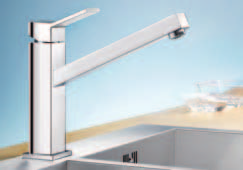 BLANCOQUADRIS Kuchynská batéria konzekventne hranatá exkluzívny systémový dizajn od BLANCO SteelArt perfektne zladené na SteelArt výrobky, najmä na BLANCOZEROX v pravouhlovom dizajne nerez, hodvábne