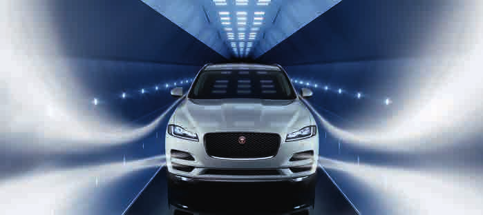 VYSPĚLÁ AERODYNAMIKA NÍZKÝ ODPOR VZDUCHU VYŠŠÍ STABILITA 28 Aerodynamické vlastnosti modelu F-PACE jsou určeny především designem karoserie a jejich vysokou úroveň dokládá pozoruhodný součinitel
